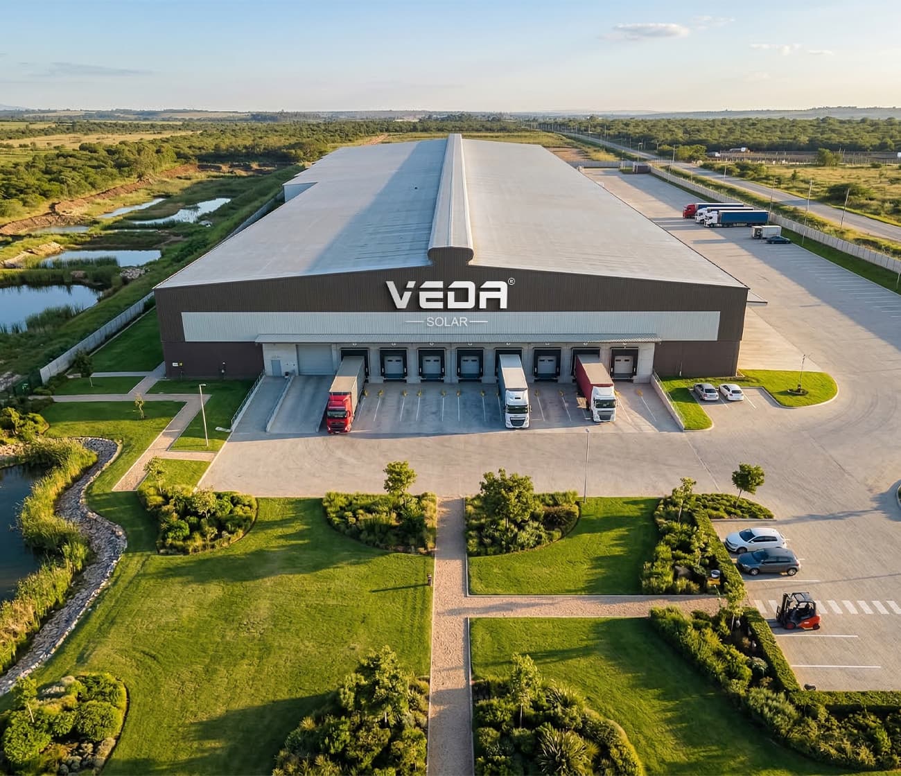 Family with solar panels