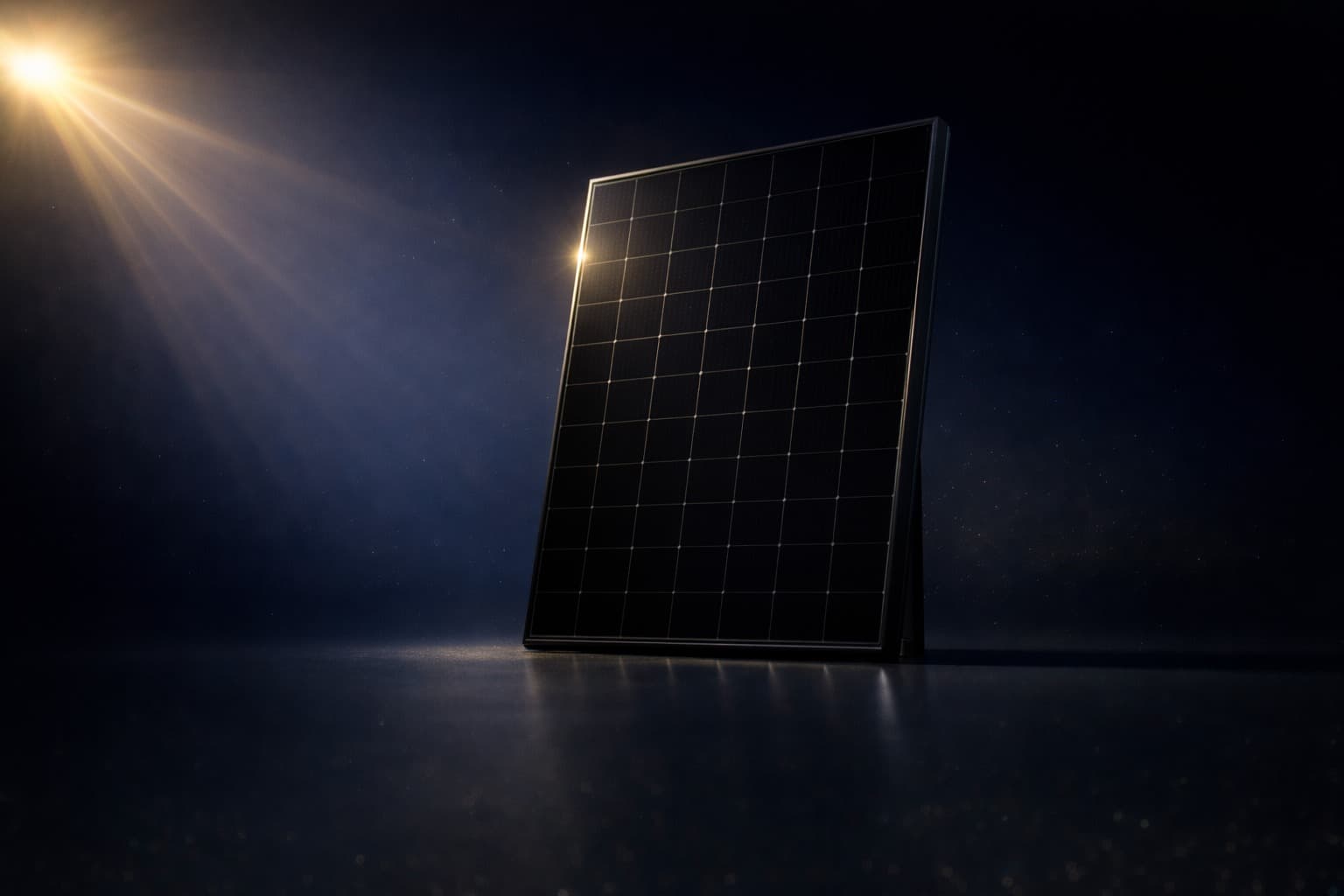 Black Module solar panel close-up