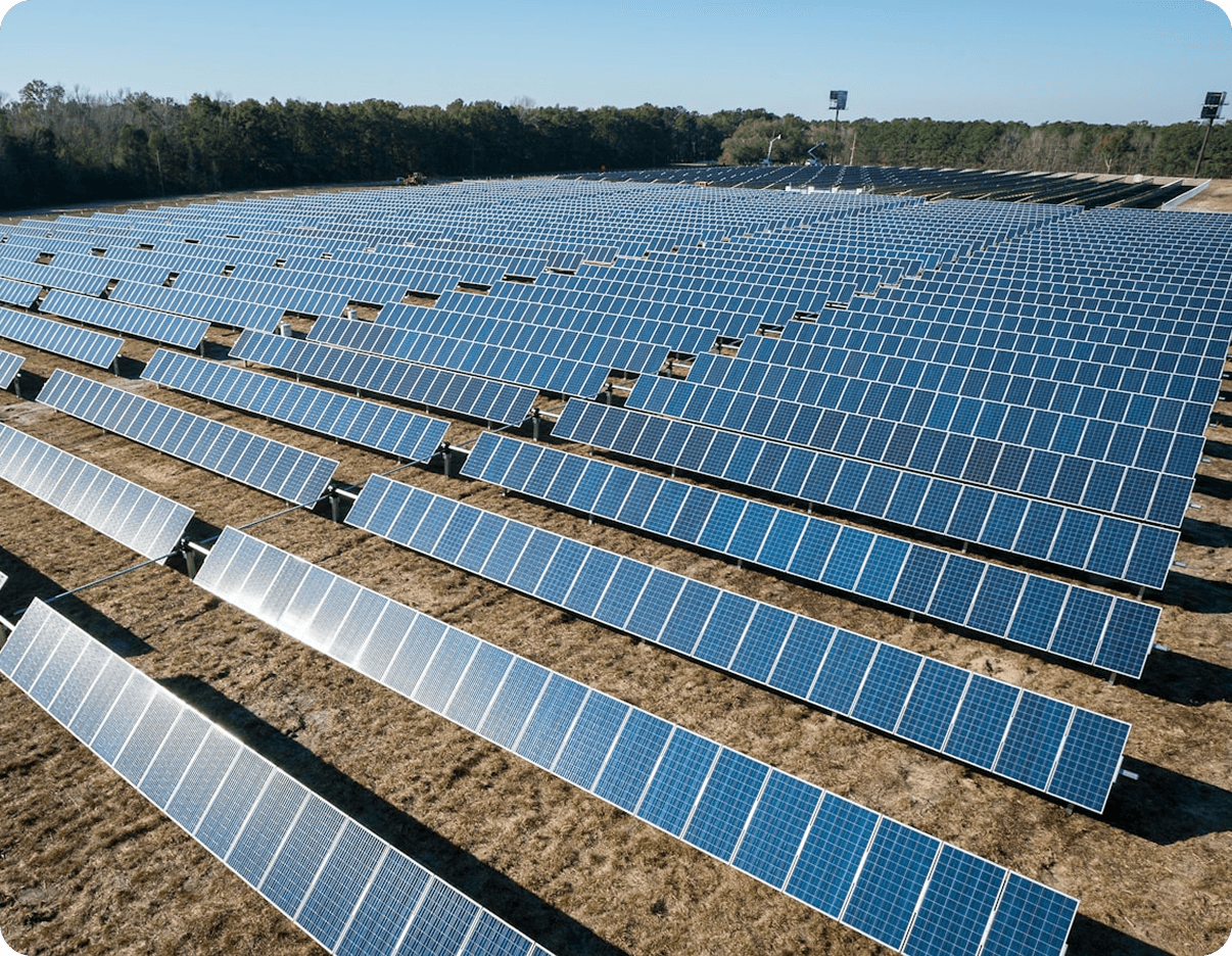 Monofacial solar panel close-up