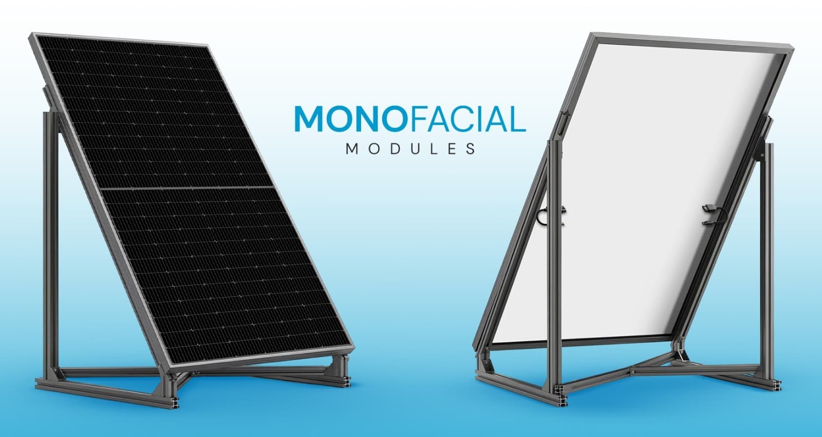 Monofacial solar panel close-up